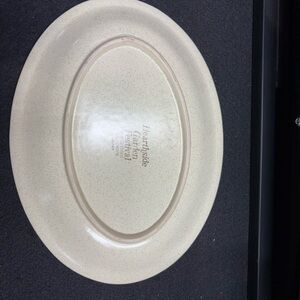 Cream Oval Serving Platter/Hearthside Garden Festival hand painted Japan